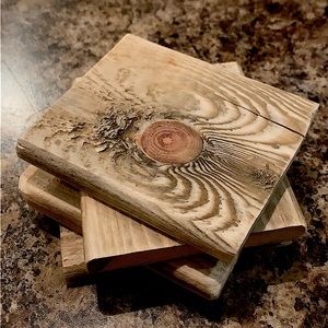 Handmade Reclaimed Wood Coasters (Set of 4)